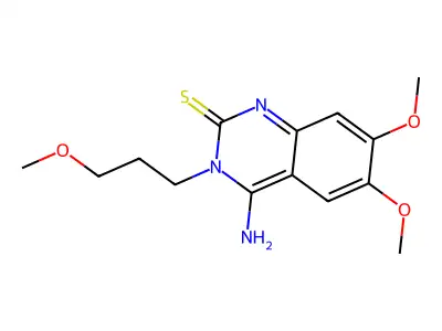 4-Amino-6,7-dimethoxy-3-(3-methoxypropyl)quinazoline-2-thione structure
