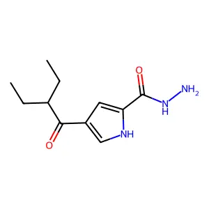 4-(2-乙基丁酰基)-1H-吡咯-2-甲酰肼 structure