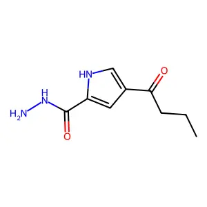 4-butyryl-1H-pyrrole-2-carbohydrazide structure