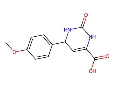 6-(4-Methoxyphenyl)-2-oxo-1,2,3,6-tetrahydro-4-pyrimidinecarboxylic acid structure