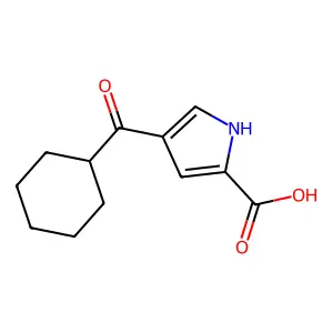 4-(cyclohexylcarbonyl)-1H-pyrrole-2-carboxylic acid structure