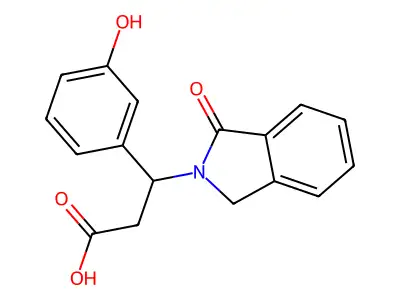 1,3-Dihydro-beta-(3-hydroxyphenyl)-1-oxo-2H-isoindole-2-propanoic acid structure