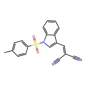 2-({1-[(4-methylphenyl)sulfonyl]-1H-indol-3-yl}methylene)malononitrile structure