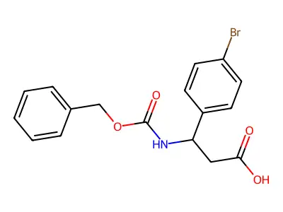 3-{[(Benzyloxy)carbonyl]amino}-3-(4-bromophenyl)propanoic acid structure