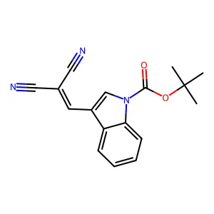 tert-butyl 3-(2,2-dicyanovinyl)-1H-indole-1-carboxylate structure