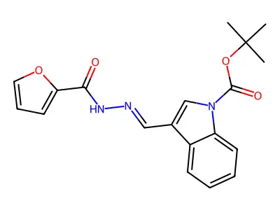 Tert-butyl 3-[(furan-2-carbonylhydrazinylidene)methyl]indole-1-carboxylate structure