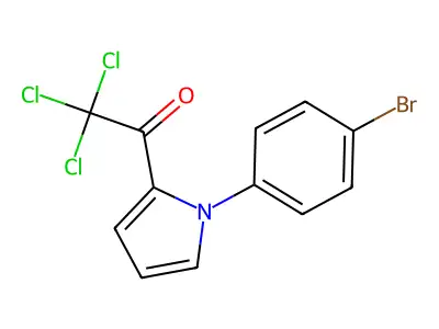 1-[1-(4-bromophenyl)-1H-pyrrol-2-yl]-2,2,2-trichloro-1-ethanone structure