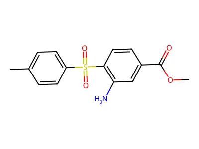 Methyl 3-amino-4-[(4-methylphenyl)sulfonyl]benzenecarboxylate structure