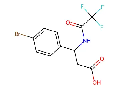 3-(4-bromophenyl)-3-[(2,2,2-trifluoroacetyl)amino]propanoic Acid structure