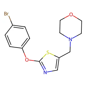 4-{[2-(4-Bromophenoxy)-1,3-thiazol-5-yl]methyl}morpholine structure