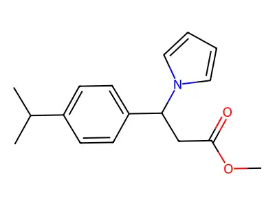 methyl 3-(4-isopropylphenyl)-3-(1H-pyrrol-1-yl)propanoate structure
