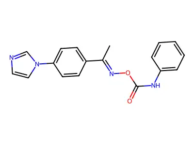 [1-(4-imidazol-1-ylphenyl)ethylideneamino] N-phenylcarbamate structure