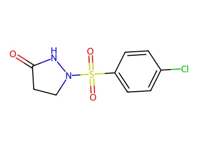 3-Pyrazolidinone, 1-((4-chlorophenyl)sulfonyl)- structure
