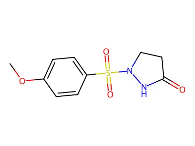 1-[(4-methoxyphenyl)sulfonyl]tetrahydro-3H-pyrazol-3-one structure