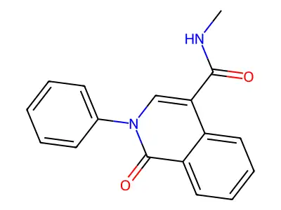 N-methyl-1-oxo-2-phenyl-1,2-dihydro-4-isoquinolinecarboxamide structure