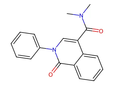 N,N-dimethyl-1-oxo-2-phenyl-1,2-dihydro-4-isoquinolinecarboxamide structure