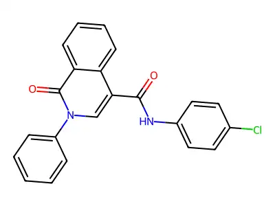 N-(4-chlorophenyl)-1-oxo-2-phenylisoquinoline-4-carboxamide structure