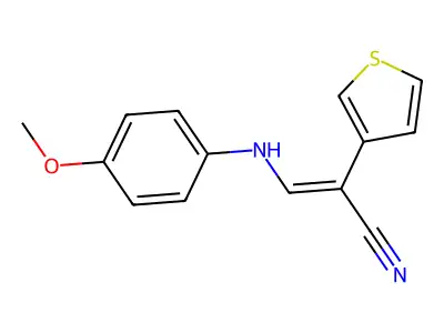 3-(4-Methoxyanilino)-2-(3-thienyl)acrylonitrile structure