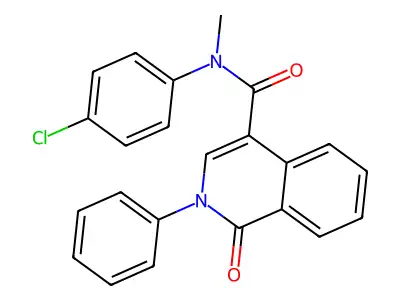 N-(4-chlorophenyl)-N-methyl-1-oxo-2-phenyl-1,2-dihydro-4-isoquinolinecarboxamide structure