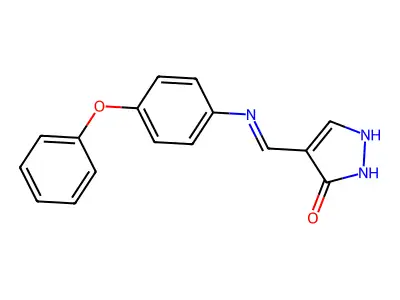 4-[(4-phenoxyanilino)methylidene]-1H-pyrazol-5-one structure