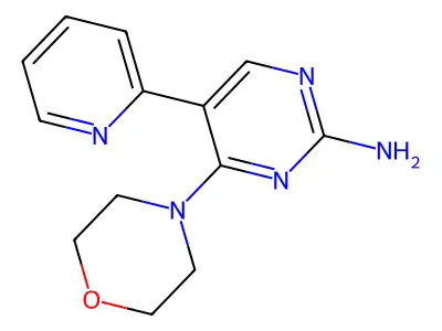 4-吗啉基-5-(2-吡啶基)-2-嘧啶胺 structure