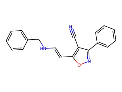 5-[2-(Benzylamino)ethenyl]-3-phenyl-1,2-oxazole-4-carbonitrile structure