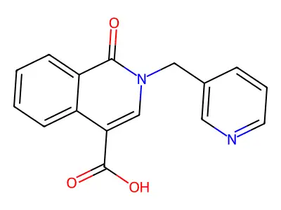 1-oxo-2-(pyridin-3-ylmethyl)isoquinoline-4-carboxylic Acid structure