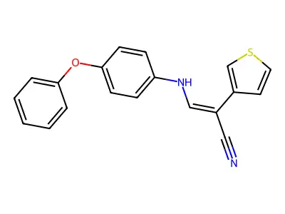 3-(4-Phenoxyanilino)-2-(3-thienyl)acrylonitrile structure