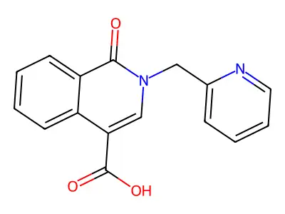1-Oxo-2-(2-pyridinylmethyl)-1,2-dihydro-4-isoquinolinecarboxylic acid structure