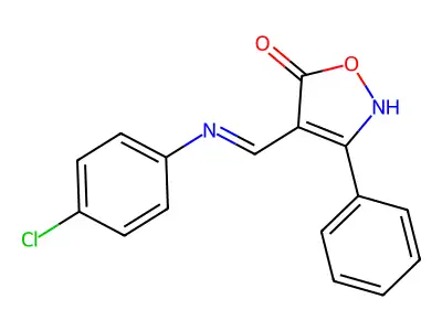 4-[(4-chloroanilino)methylene]-3-phenyl-5(4H)-isoxazolone structure