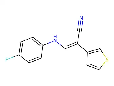 3-(4-Fluoroanilino)-2-(3-thienyl)acrylonitrile structure