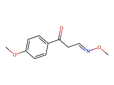 3-(4-methoxyphenyl)-3-oxopropanal O-methyl oxime structure