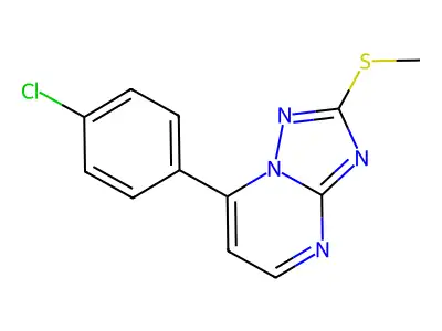 7-(4-Chlorophenyl)-2-(methylsulfanyl)[1,2,4]triazolo[1,5-a]pyrimidine structure