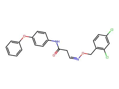 3-[(2,4-dichlorophenyl)methoxyimino]-N-(4-phenoxyphenyl)propanamide structure