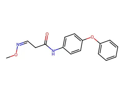 3-methoxyimino-N-(4-phenoxyphenyl)propanamide structure