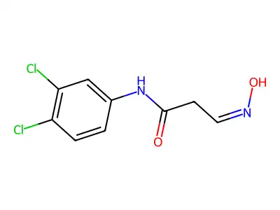 N-(3,4-dichlorophenyl)-3-hydroxyiminopropanamide structure