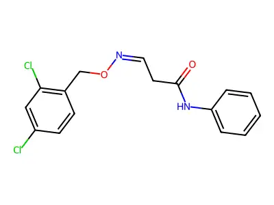 3-[(2,4-dichlorophenyl)methoxyimino]-N-phenylpropanamide structure