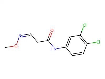 N-(3,4-dichlorophenyl)-3-methoxyiminopropanamide structure