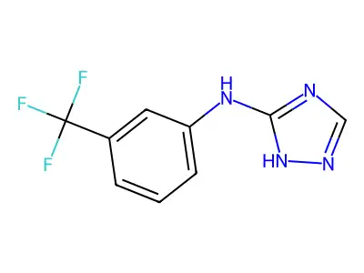 N-[3-(trifluoromethyl)phenyl]-1H-1,2,4-triazol-5-amine structure