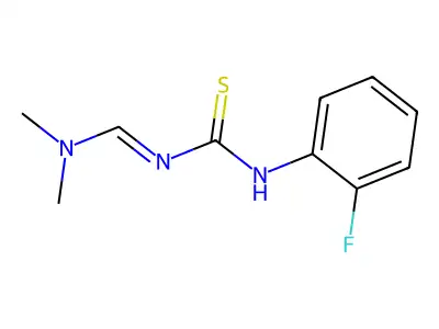 3-[(1E)-(dimethylamino)methylidene]-1-(2-fluorophenyl)thiourea structure