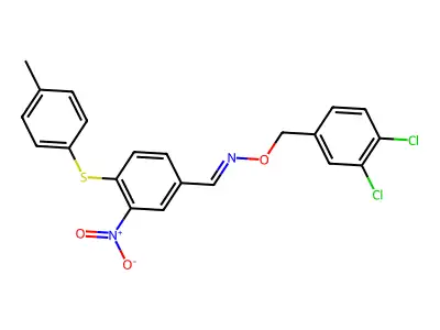 4-[(4-methylphenyl)sulfanyl]-3-nitrobenzenecarbaldehyde O-(3,4-dichlorobenzyl)oxime structure