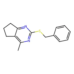 2-(Benzylsulfanyl)-4-methyl-6,7-dihydro-5H-cyclopenta(d)pyrimidine structure