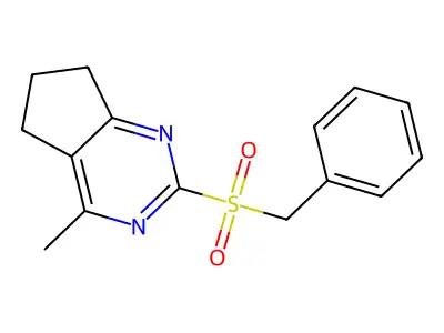 2-(Benzylsulfonyl)-4-methyl-6,7-dihydro-5H-cyclopenta(d)pyrimidine structure