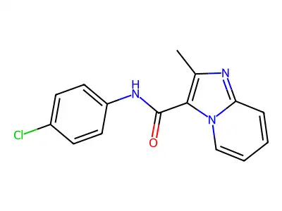 N-(4-chlorophenyl)-2-methylimidazo[1,2-a]pyridine-3-carboxamide structure
