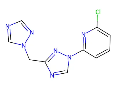 2-Chloro-6-[3-(1,2,4-triazol-1-ylmethyl)-1,2,4-triazol-1-yl]pyridine structure