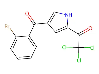 1-[4-(2-bromobenzoyl)-1H-pyrrol-2-yl]-2,2,2-trichloro-1-ethanone structure