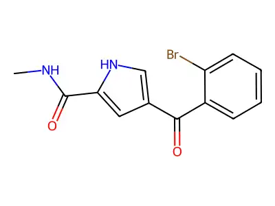 4-(2-bromobenzoyl)-N-methyl-1H-pyrrole-2-carboxamide structure