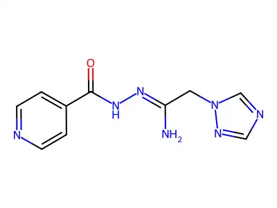 N-[[1-amino-2-(1,2,4-triazol-1-yl)ethylidene]amino]pyridine-4-carboxamide structure