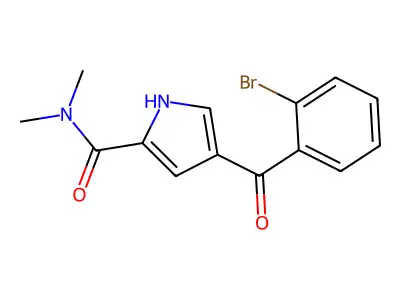 4-(2-bromobenzoyl)-N,N-dimethyl-1H-pyrrole-2-carboxamide structure