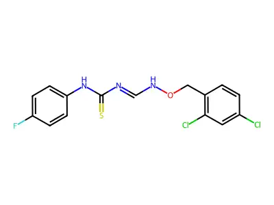 1-[[(2,4-Dichlorophenyl)methoxyamino]methylidene]-3-(4-fluorophenyl)thiourea structure
